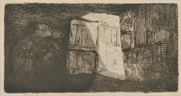 SUNLIGHT STREAMING THROUGH AN OPEN DOOR