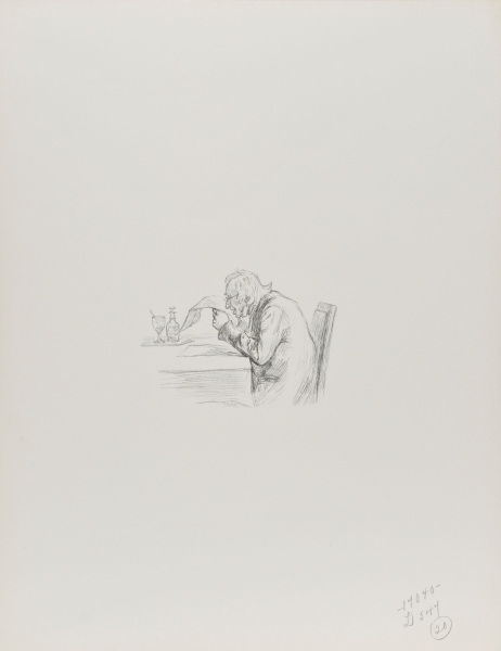 MAN READING NEWSPAPER