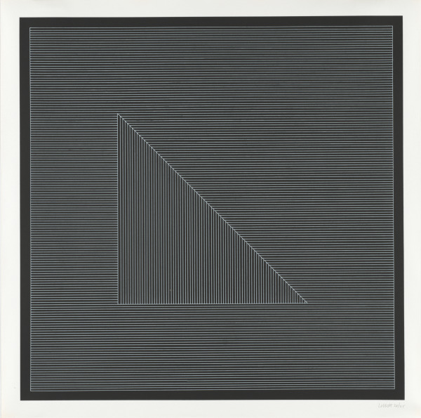NINE GEOMETRIC FIGURES (WHITE LINES ON BLACK)