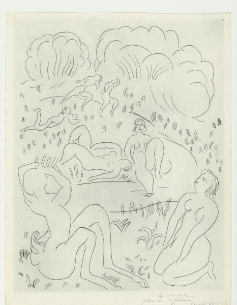 STUDY FOR "NYMPHS AND FAUN" (REFUSED ETCHING)