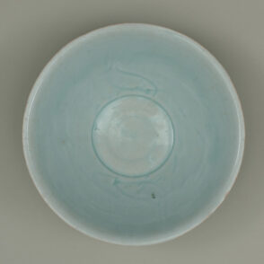 Deep Bowl with Carved Fish Design