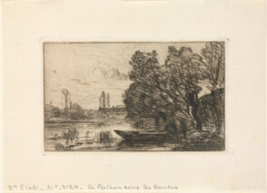 Ville D’Avray: Boat Under the Willows (Morning Effect)