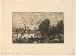 Ville D’Avray: Boatman on Pond (Evening Effect)