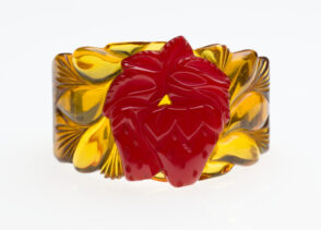 Layered Translucent Red and Yellow Strawberry Design