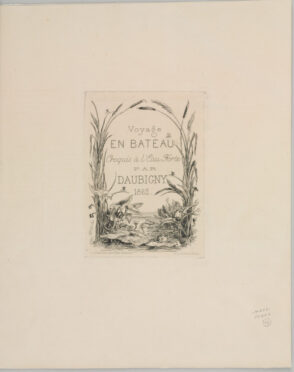 Title plate from the series “Voyage en bateau”