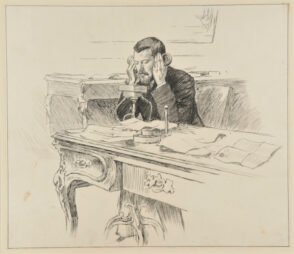 General Brugère in His Office. Elysée Palace.