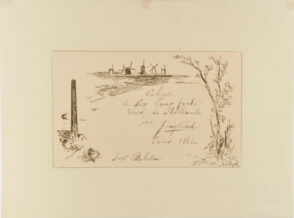 Title plate from the series “Cahier de six eaux-fortes, vues de Hollande”