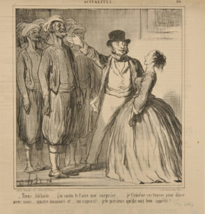 Tiens, Adélaïde…., j’ai voulu te faire une surprise…… je t’amène ces turcos pour dîner avec nous….. quatre hommes et…. un caporal!….. je te préviens qu’ils ont bon appêtit!……