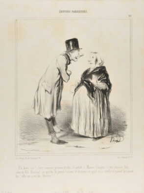 Eh bien oui ! c’est comme je vous le dis, la petite à Mame Chopin, s’est mariée hier avec le fils Durand: je quitte le jeune homme et d’après ce qu’il m’a confié il paraît qu’avant lui, elle en a vu des droles !…