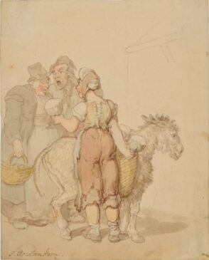 The Vegetable Seller (recto); Man with a Stick (verso)