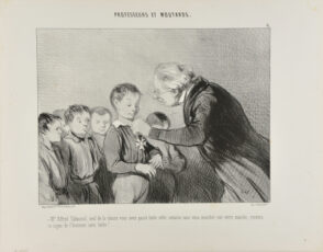 Mr. Alfred Cabassol, seul de la classe vous avez passé toute cette semaine sans vous moucher sur votre manche, recevez ce signe de l’honneur sans tache!…..