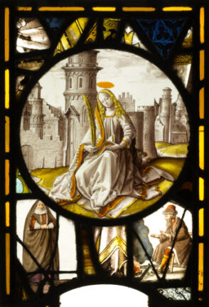 St. Barbara before a Cityscape