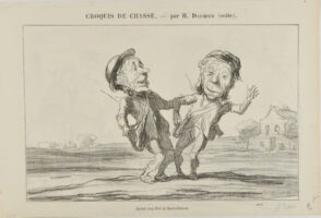 Ayant trop fête la Saint-Hubert.