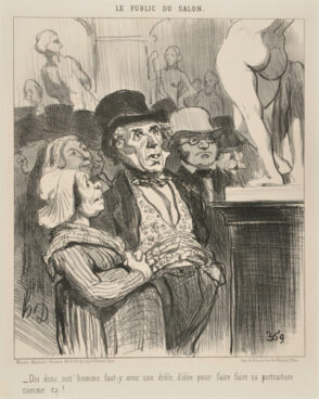 Dis donc, not’ homme, faut-y avoir une drôle d’idée pour faire faire sa portraiture comme ça!….