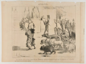 Les caniches et les rentiers allant féliciter l’Assemblée nationale du rejet de l’impôt que l’on proposait sur le transfert des rentes et sur la race canine.