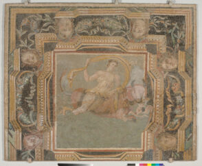 Fragment of floor mosaic depiciting Europa and the bull