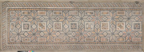Fragment of floor mosaic depicting stars and squares