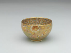 Sake Cup Covered with Flowers