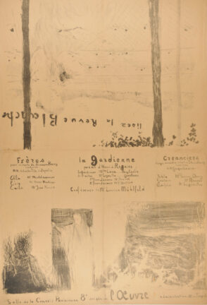 Programme de l’Oeuvre: Lisez la revue blanche (Frères [Brothers], La gardienne [The Guard], Créanciers [Creditors])