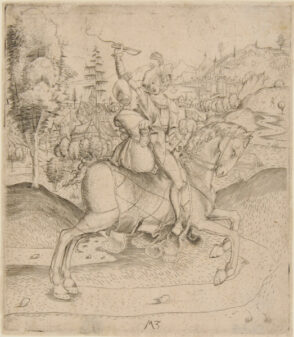 Knight and Lady on Horseback