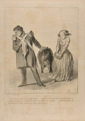 Tiens, Eudoxie, voilà mon bonnet a poil….. puisque je suis privé désormais du bonheur de pouvoir le porter, je te le donne pour que tu t’en fasses un manchon…. j’aurai au moins la consolation de l’avoir de temps en temps sous les yeux!..