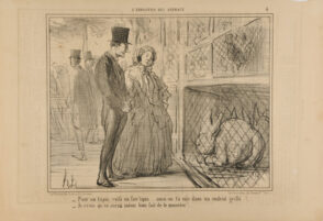 Pour un lapin, voilà un fier lapin….. aussi on l’a mis dans un endroit grillé!… – Je crois qu’on aurait même bien fait de le museler!…