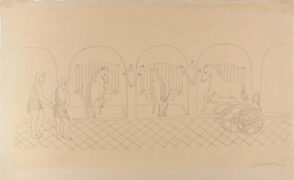 Phaeton at the Stables. Preliminary drawing for Joseph Gavorse, ‘The Story of Phaeton, Son of Apollo’