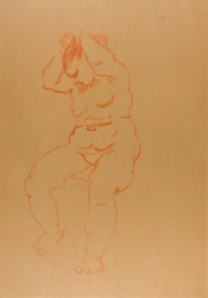 Seated Nude Arranging Her Hair