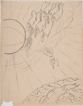 The Fall of Phaeton. Preliminary drawing for Joseph Gavorse, ‘The Story of Phaeton, Son of Apollo’