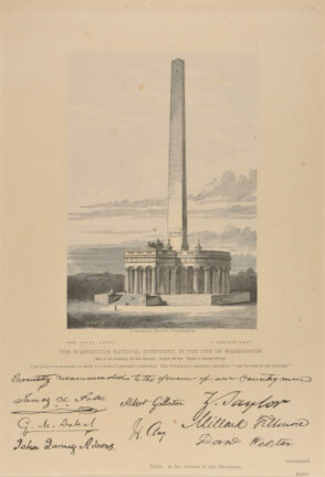 The Washington National Monument, in the City of Washington