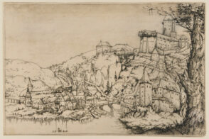 Landscape with Bridge Connecting a Town with a Fortress