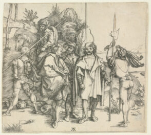 Five Soldiers and a Mounted Turk