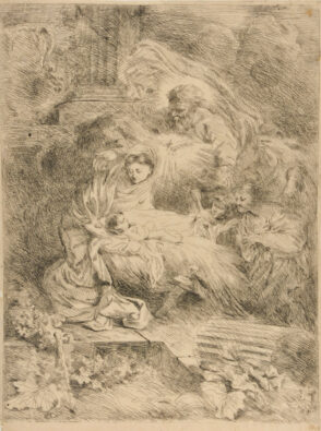 God the Father Looking at His New-Born Son