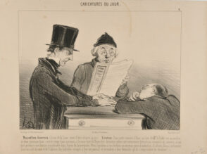 Nouvelles diverses “la rue de la Lune vient d’être éclairée au gaz”.. Erratum: Dans notre numéro d’hier au lieu de “Mr. le Préfet est accouchée de deux jumeaux” lisez: “est de retour dans nos murs.” On nous écrit de Dijon: “les dernières gelées ont entièrement détruit nos semences de senevre, ce qui doit produire une hausse considérable dans le prix de la moutarde. – Nous signalons à nos lecteurs un nouveau genre d’industrie, d’adroits filous s’informent dans un café du nom et de l’adresse des habitués occupés à lire un journal, et se rendent à leur domicile, qu’ils s’empressent de dévaliser.