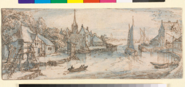 Rustic Buildings beside a River