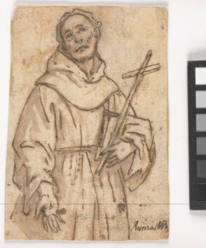 St. Francis with Crucifix Showing Stigmata