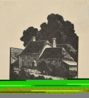 A House with Large Trees Behind