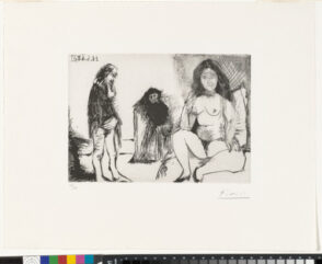 Homme pensif chez une jeune femme, avec la celestine