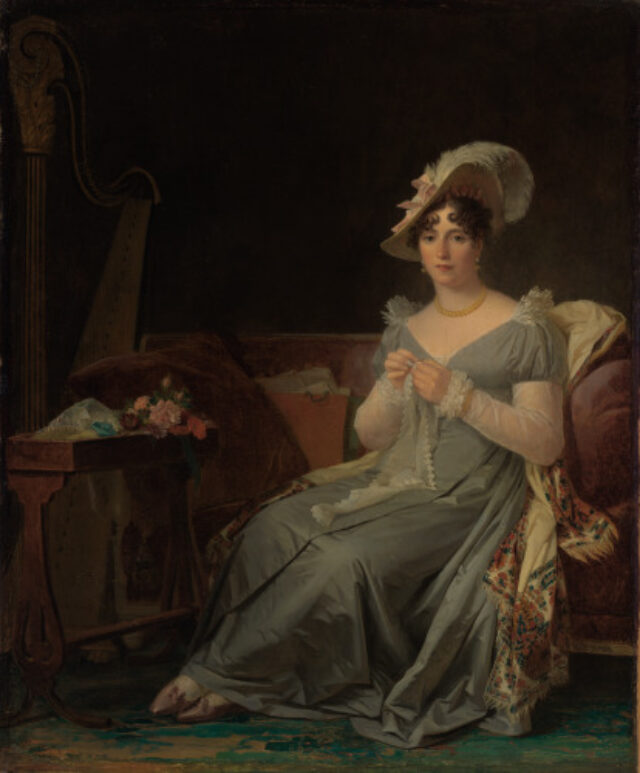 Young Woman Embroidering