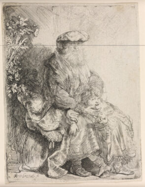 Abraham Caressing Isaac