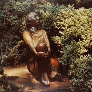 Barlach, Sining Man. Photograph taken in The Wurtzburger Sculpture Garden (original site, Timberlane)