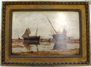 The Beach of Villerville at Low Tide