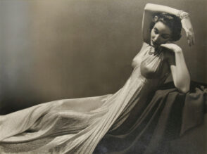 Silver and Mauve Lamé Directoire Dress