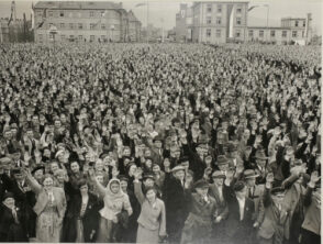 Sudeten Germans Cheer Henlein. Published in ‘North of the Danube,’ 1939