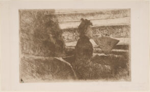 Lady in Black, in a Loge, Facing Right