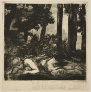 Nymph Reclining at the Edge of a River