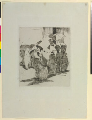 Queue devant à la boucherie