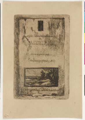 Title plate from the series “8 sujets tirés des Fables de La Fontaine”