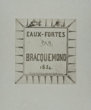 Title page for the proposed portfolio “Eaux-Fortes par Braquemond”