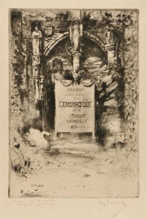 Ex Libris for L’Ensorcelée by Barbey d’Aurevilly